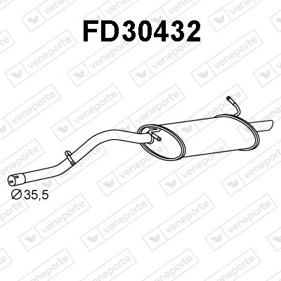  FD30432 VENEPORTE Глушитель выхлопных газов конечный