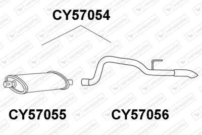  CY57054 VENEPORTE Глушитель выхлопных газов конечный