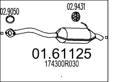  0161125 MTS Глушитель выхлопных газов конечный