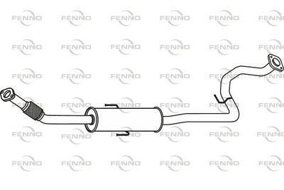  P66052 FENNO Средний глушитель выхлопных газов
