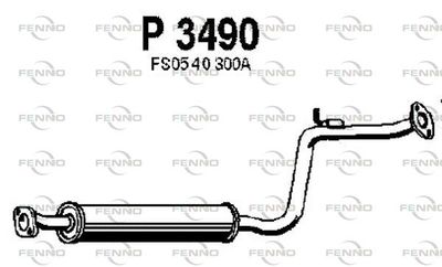  P3490 FENNO Средний глушитель выхлопных газов