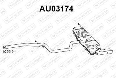  AU03174 VENEPORTE Глушитель выхлопных газов конечный