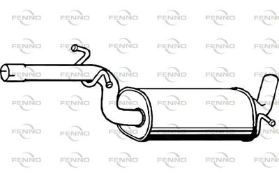  P1273 FENNO Средний глушитель выхлопных газов