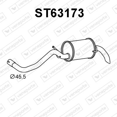  ST63173 VENEPORTE Глушитель выхлопных газов конечный