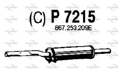  P7215 FENNO Средний глушитель выхлопных газов