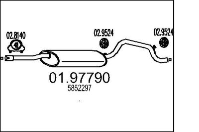  0197790 MTS Глушитель выхлопных газов конечный
