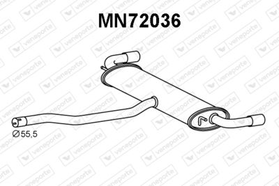  MN72036 VENEPORTE Глушитель выхлопных газов конечный