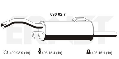  690027 ERNST Глушитель выхлопных газов конечный