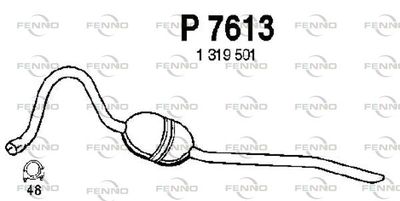  P7613 FENNO Глушитель выхлопных газов конечный