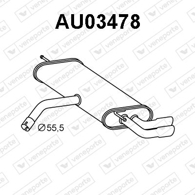  AU03478 VENEPORTE Глушитель выхлопных газов конечный