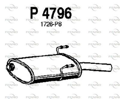  P4796 FENNO Глушитель выхлопных газов конечный