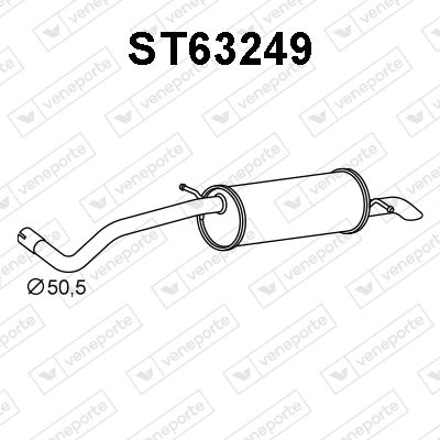  ST63249 VENEPORTE Глушитель выхлопных газов конечный