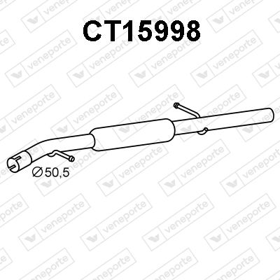  CT15998 VENEPORTE Глушитель выхлопных газов конечный