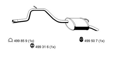  343015 ERNST Глушитель выхлопных газов конечный