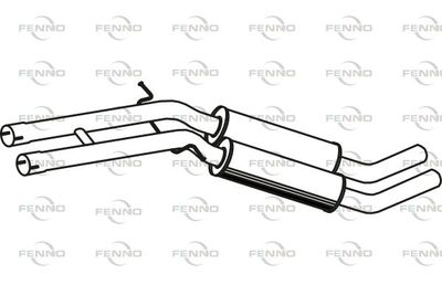  P1334 FENNO Средний глушитель выхлопных газов