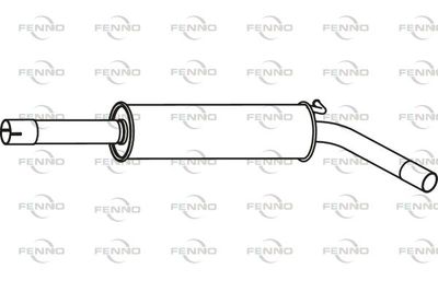  P57030 FENNO Средний глушитель выхлопных газов