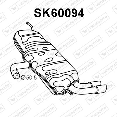  SK60094 VENEPORTE Глушитель выхлопных газов конечный