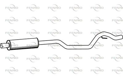  P5405 FENNO Средний глушитель выхлопных газов
