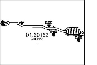  0160152 MTS Глушитель выхлопных газов конечный
