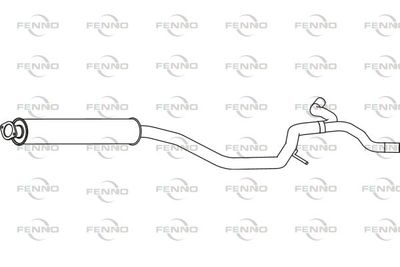  P43045 FENNO Средний глушитель выхлопных газов