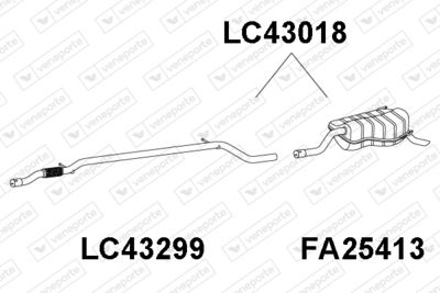  LC43018 VENEPORTE Глушитель выхлопных газов конечный