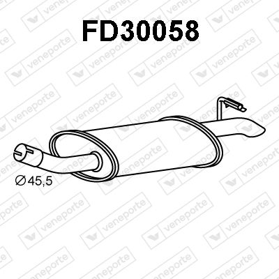  FD30058 VENEPORTE Глушитель выхлопных газов конечный