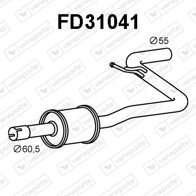  FD31041 VENEPORTE Предглушитель выхлопных газов