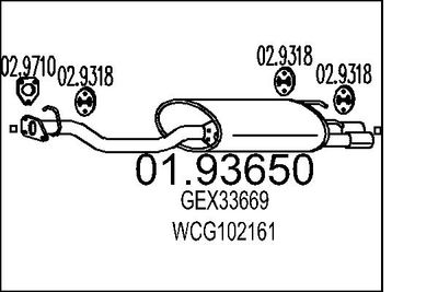  0193650 MTS Глушитель выхлопных газов конечный
