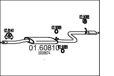  0160810 MTS Глушитель выхлопных газов конечный