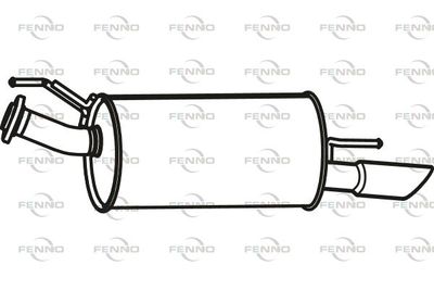  P41077 FENNO Глушитель выхлопных газов конечный
