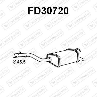  FD30720 VENEPORTE Глушитель выхлопных газов конечный