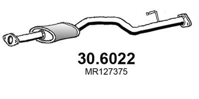  306022 ASSO Средний глушитель выхлопных газов