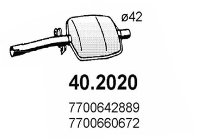  402020 ASSO Предглушитель выхлопных газов