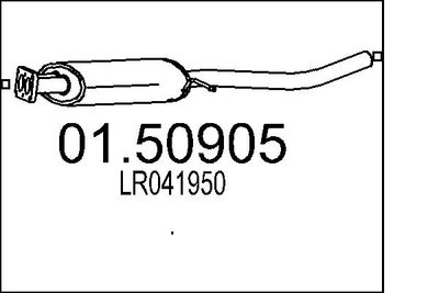  0150905 MTS Средний глушитель выхлопных газов