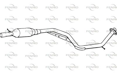  P34014 FENNO Средний глушитель выхлопных газов