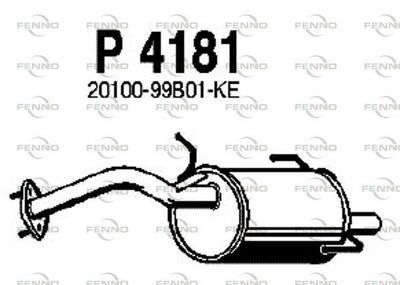  P4181 FENNO Глушитель выхлопных газов конечный