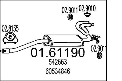  0161190 MTS Глушитель выхлопных газов конечный