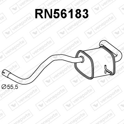 RN56183 VENEPORTE Глушитель выхлопных газов конечный