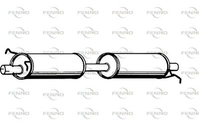  P2377 FENNO Средний глушитель выхлопных газов