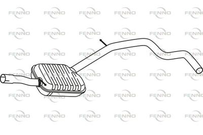  P57046 FENNO Средний глушитель выхлопных газов