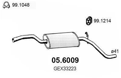  056009 ASSO Средний глушитель выхлопных газов