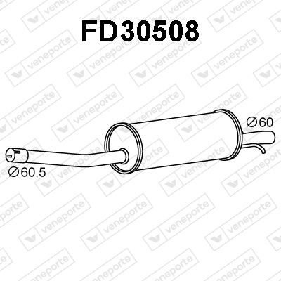  FD30508 VENEPORTE Глушитель выхлопных газов конечный