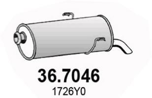  367046 ASSO Глушитель выхлопных газов конечный