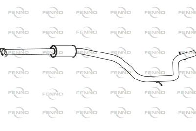  P23048 FENNO Средний глушитель выхлопных газов