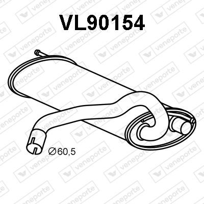  VL90154 VENEPORTE Глушитель выхлопных газов конечный