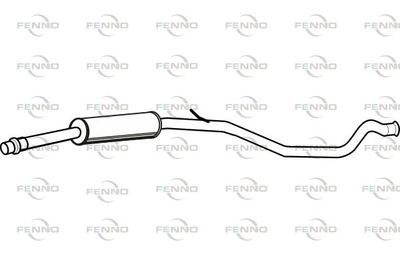  P4659 FENNO Средний глушитель выхлопных газов