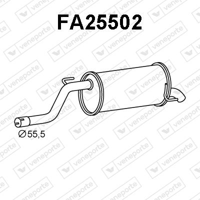  FA25502 VENEPORTE Глушитель выхлопных газов конечный