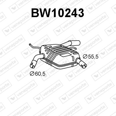  BW10243 VENEPORTE Глушитель выхлопных газов конечный