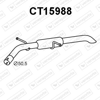  CT15988 VENEPORTE Глушитель выхлопных газов конечный