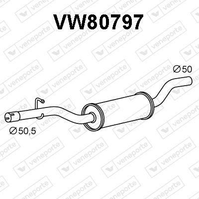  VW80797 VENEPORTE Предглушитель выхлопных газов